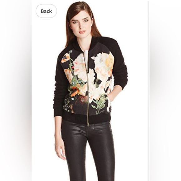Ted Baker Opulent Bloom Wool Bomber Jacket - Size 4 Ted Baker size 1